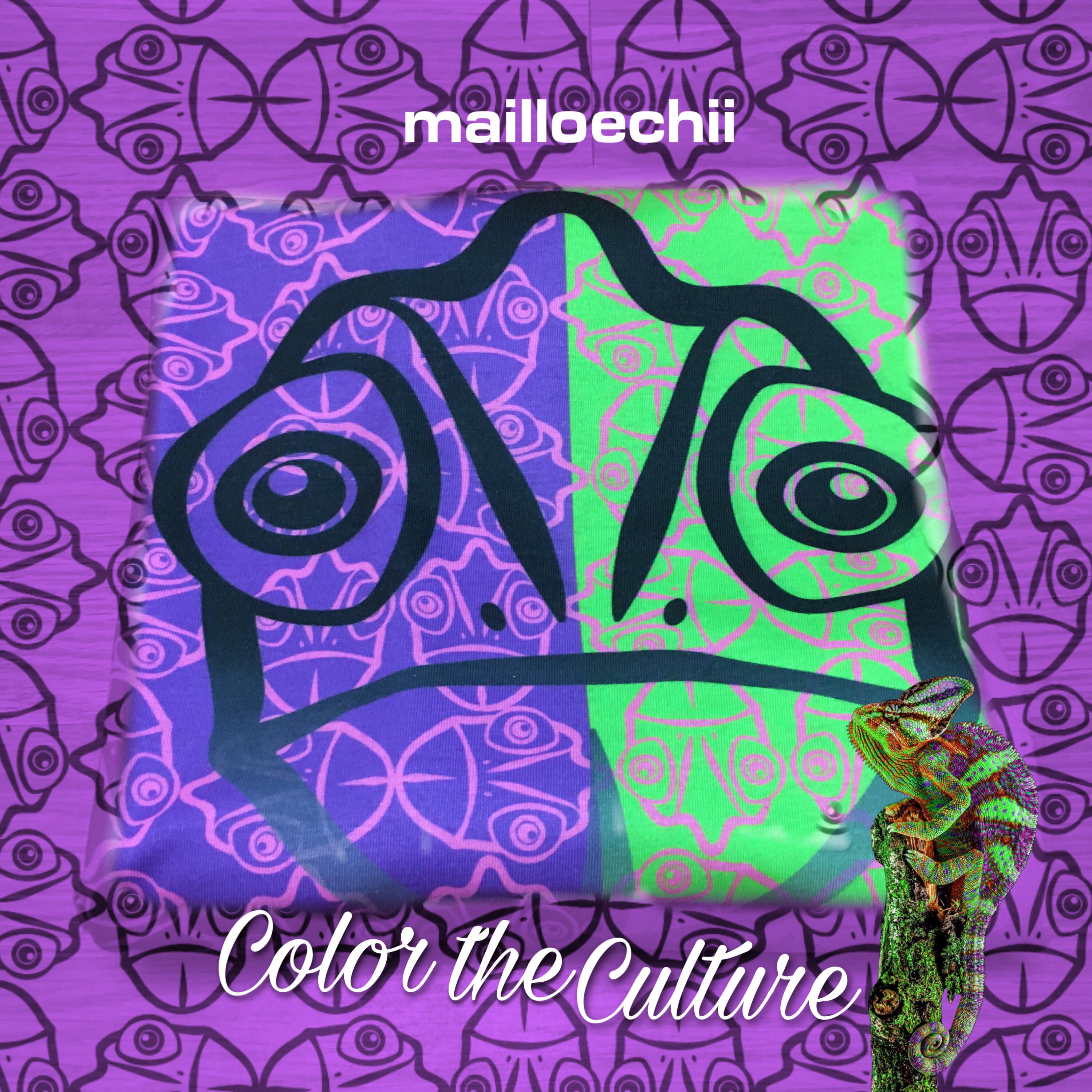 Purple Culture Tri-Color Tee By mailloechii