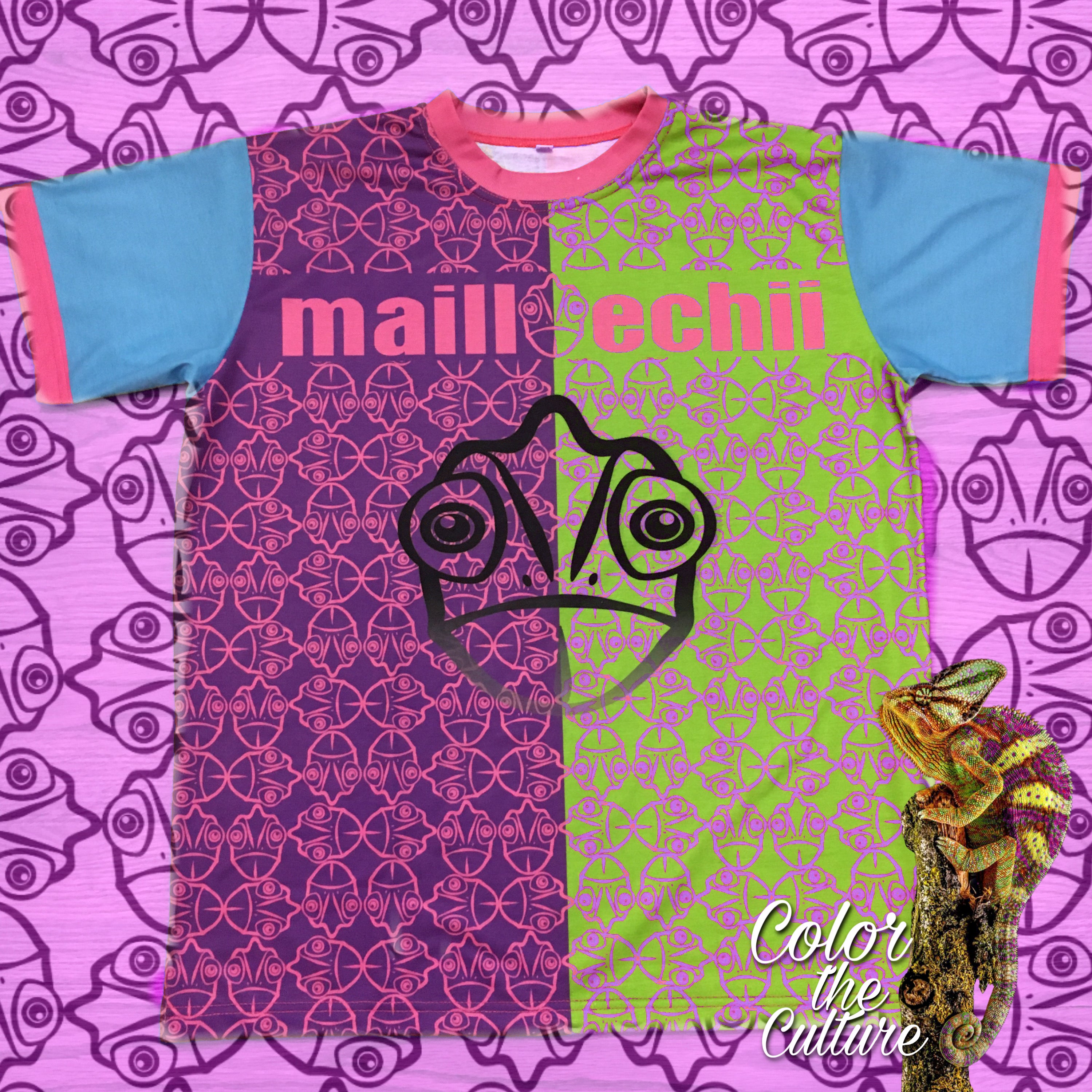 Purple Culture Tri-Color Tee By mailloechii