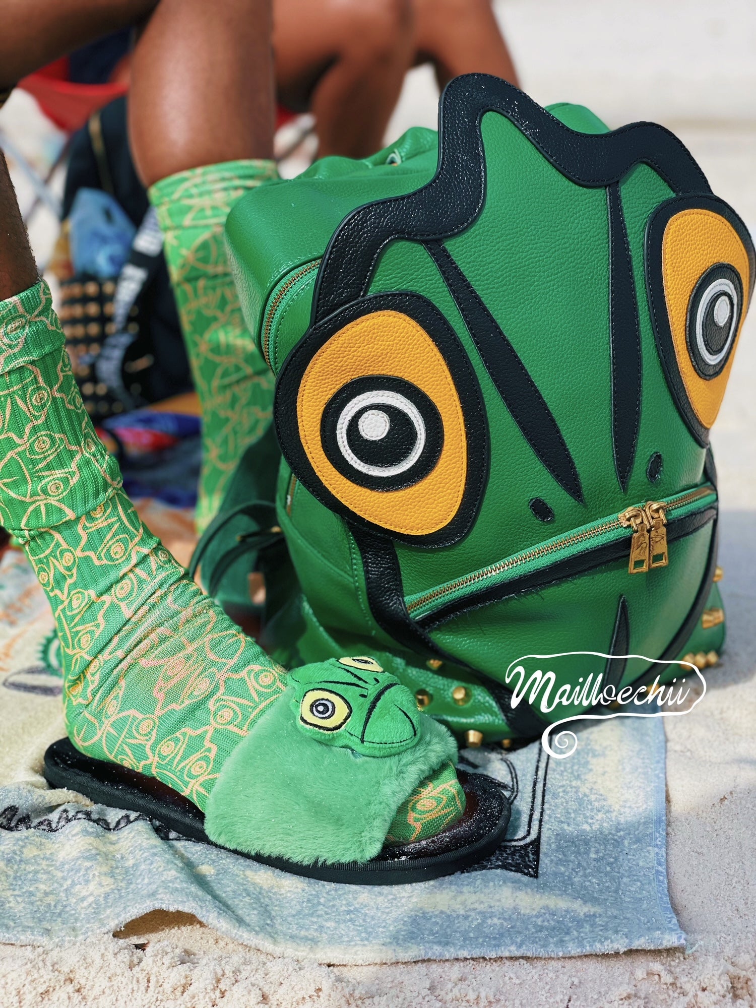 Mailloechii X Air Chameleon Iridescent Holographic Duffel Bag