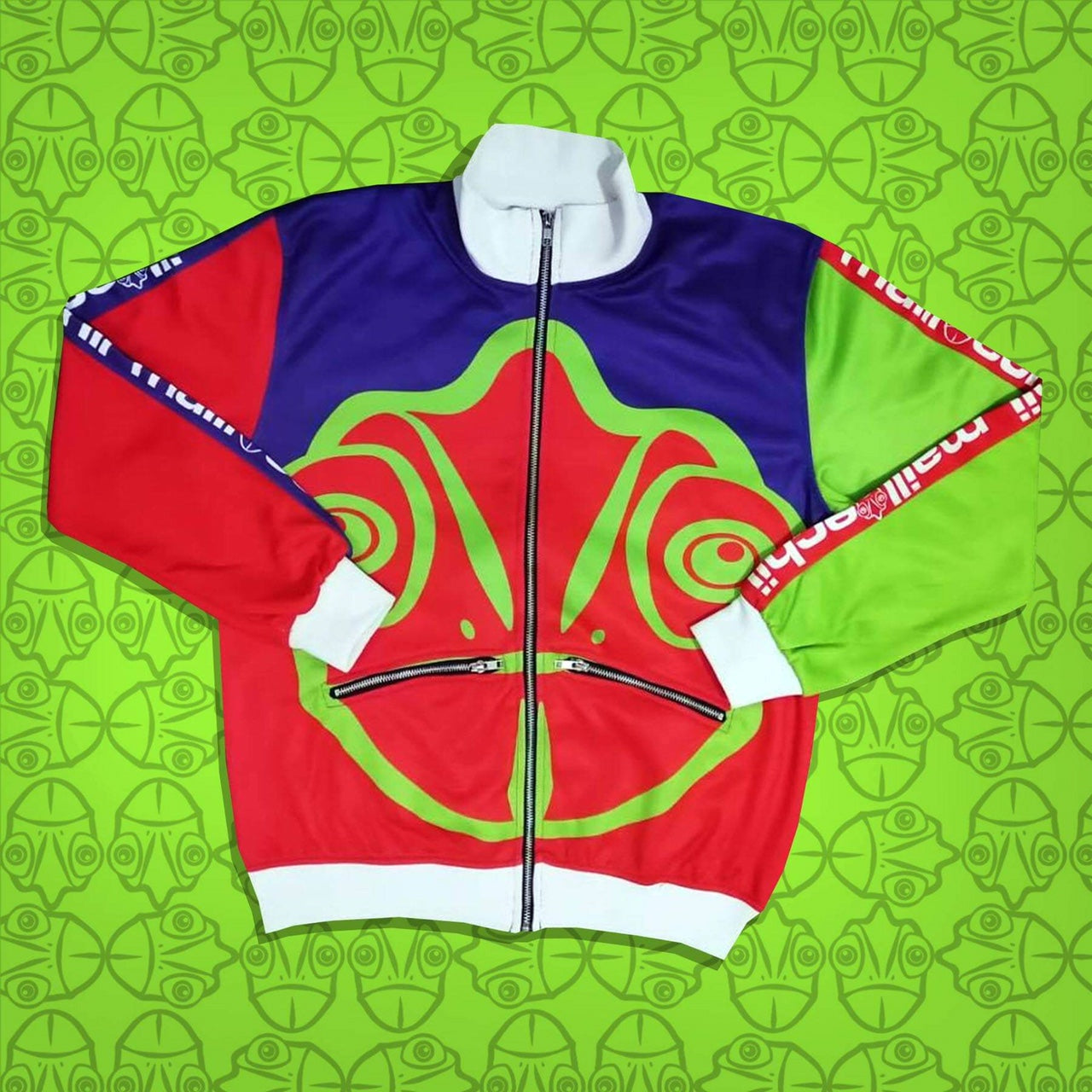 Chameleon Colors Track Suit: Red Purple Lime